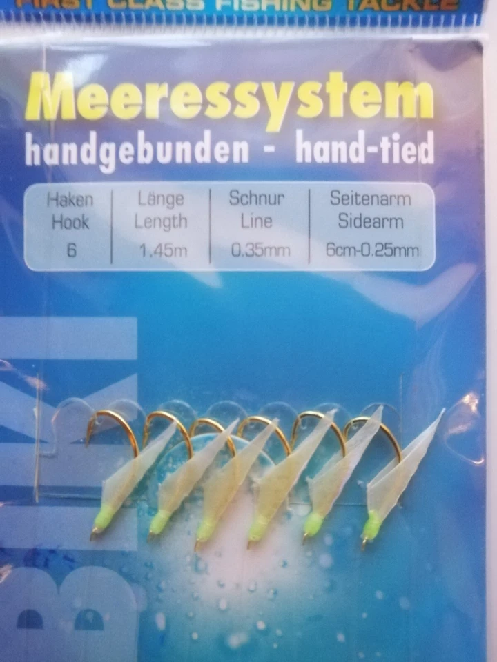 Heringspaternoster für Makrele und Hering mit echter Fischhaut, Handgebunden C - Bild 2 von 4