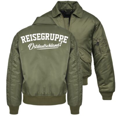 Herren CWU Bomberjacke mit Kragen Reisegruppe Ostdeutschland Team Mannschaft