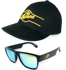 al CAPONE Sunglasses + CAP BLACK GREEN MIRROR...