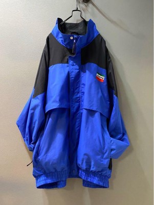 Vintage 80S Usa Black Blue Nylon Jumper Jacket Men