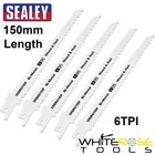 Sealey Reciprocating Saw Blade Wood & Nail 150mm 6tpi - Pack of 5