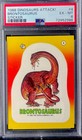 Dinosaurs Attack! #4 Psa 6 “Brontosaurus” Dinosaur Sticker Topps 1988