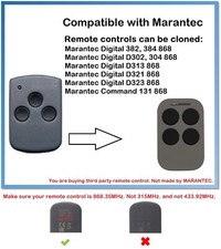 Telecomando Duplicatore Compatibile Con Marantec Digitale D313 868