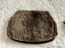 Fur Muff Art Deco Purse Bag and Hand Warmer Muff Pouch Will Need Repair, Read