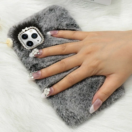 Luxury Plush Fluffy Phone Case For iPhone 11 12 13 14 15 16 Pro Max XR X 7 8 SE - Picture 7 of 14
