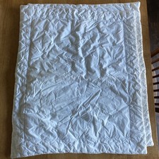 Large White Pillow Sham With Fiberfill Backing And Embroidered X s 26 X 32