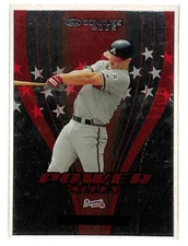 2005 Donruss JD Drew Power Alley Red Insert Card 186/2500 Braves