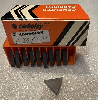 TNG 431B GRADE 370 CARBOLOY, 1/2'' IC TRIANGLE INSERTS, NEW, 10 PC LOT