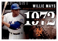 Willie Mays 2015 Topps Update Highlight Of The Year Card #H-75