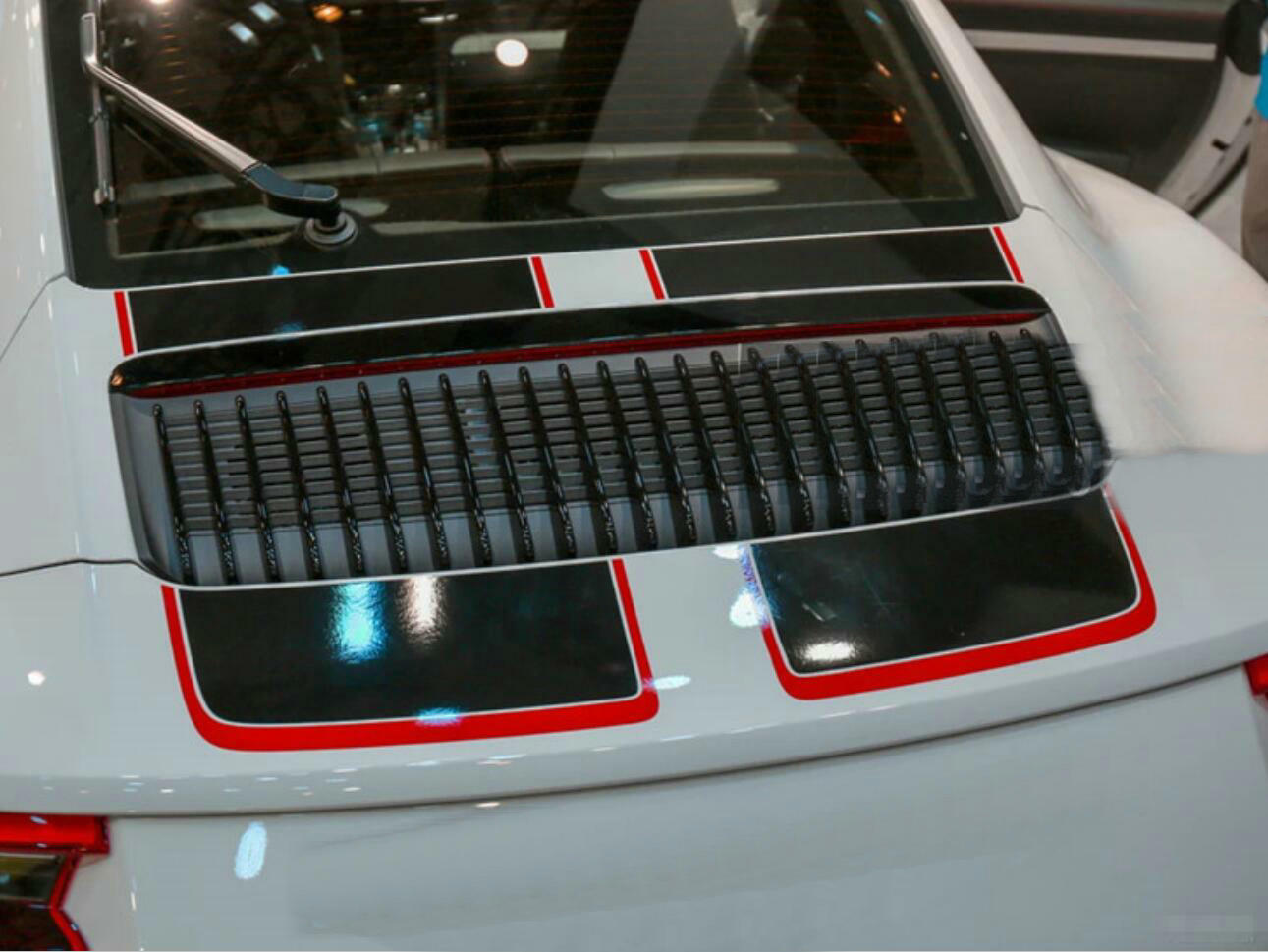 Porsche Rear Spoiler Sticker Graphics Vinyl Sticker Kit For Porsche 911 Bonnet Roof Rear Racing ...