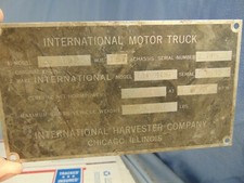 1950 1951 1952 Era International L Series Truck Body Tag Ih Rat Rod Lf192 1950 1951 1952 Era International L Series Truck Body Tag Ih Rat Rod Lf192