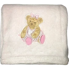 Kids Line Baby Girl Pink Ballerina Bear Blanket Lovey Dance Fleece Security