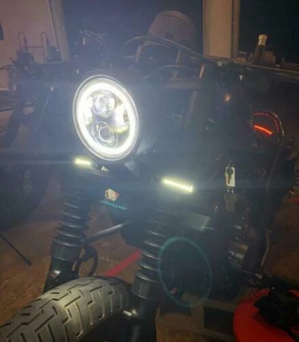 Anillo de faro LED DRL PUNTO 5-3/4" 5,75" para Yamaha V-Star XVS 650 950 1100 Foto 4 de 4