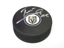 Tomas Nosek Vegas Golden Knights Signed Logo Puck LOM COA (PK1867)