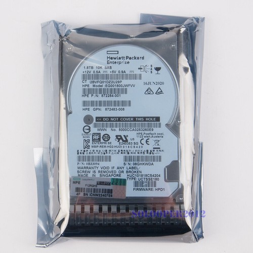 HP 1.8 TB 872481-B21 872738-001 SAS 10K 12Gb/s 2.5" SC ENT 512E DS FIRMWARE HDD - Picture 2 of 6