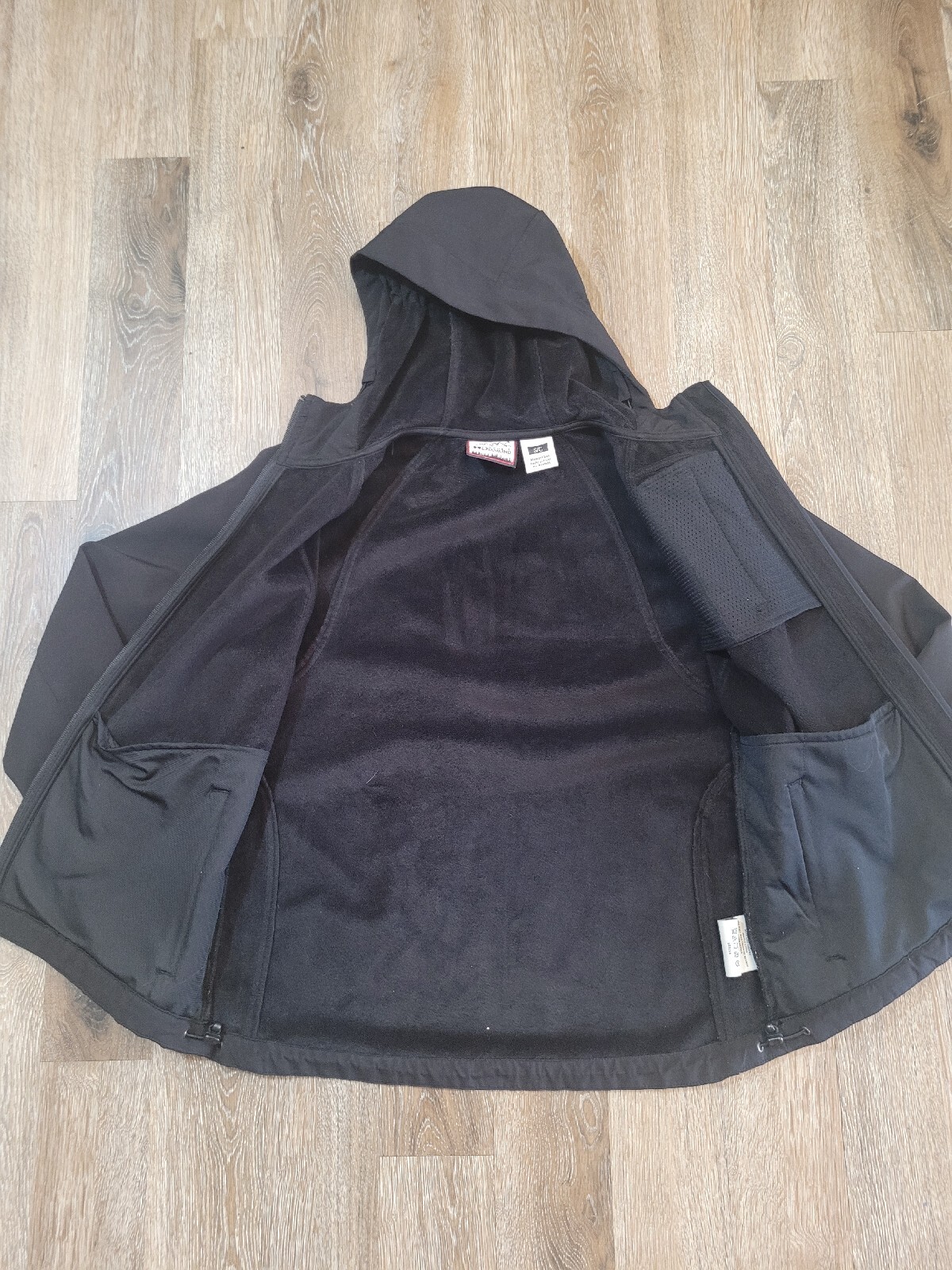 Double Diamond Black Softshell Plush Lined Hooded… - image 4