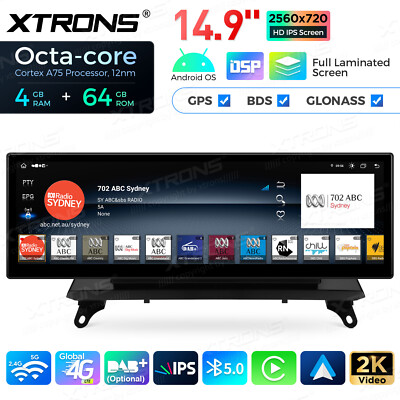 14,9'' Autoradio Für BMW X5 E70 X6 E71 CIC 8-Kern 4G+64GB GPS Navi CarPlay HD IPS