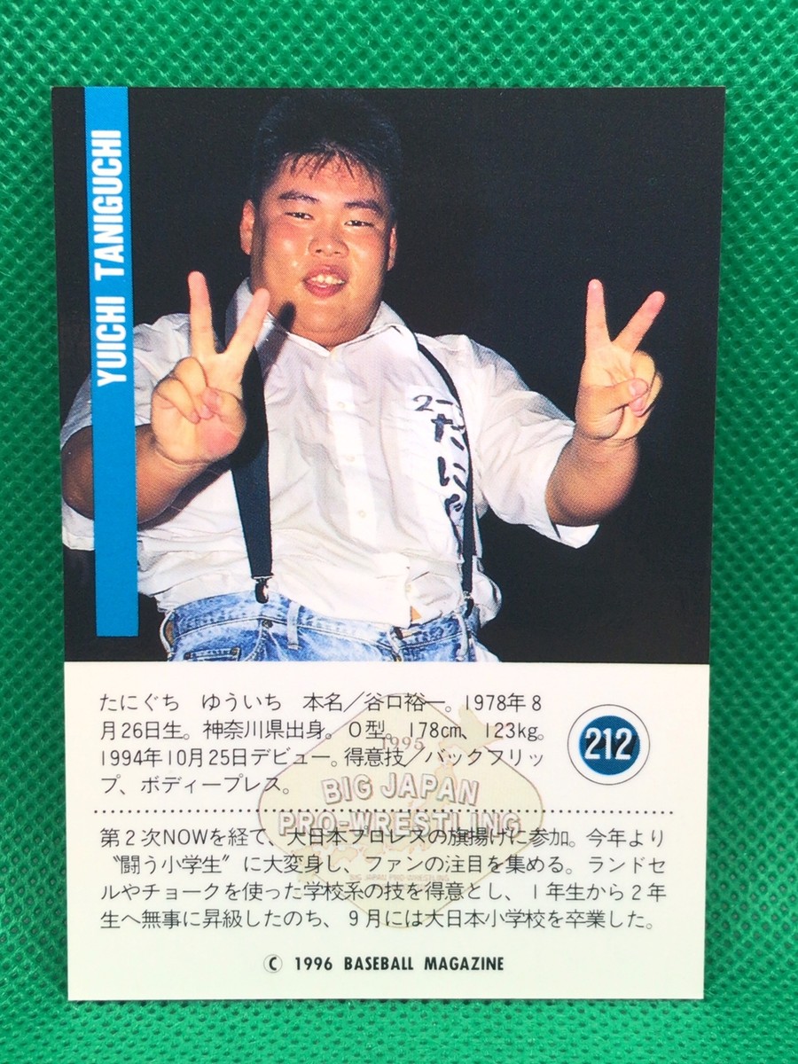 YUICHI TANIGUCHI BIG Japan Pro wrestling BBM Card 1996 BANDAI | eBay