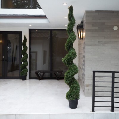 8  Spiral Topiary Rosemary Artificial Tree UV (Indoor/Outdoor). Retail $549