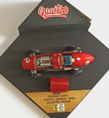 Miniature Quartzo 1/43 Ferrari 500F2 - Giuseppe Farina 1953, F1, Occasion Excellent état