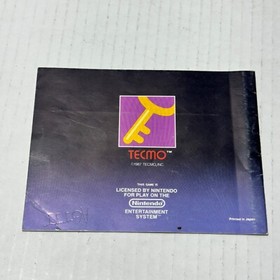 Vintage Tecmo Solomon's Key Nintendo NES Instruction Booklet NES-KE-USA