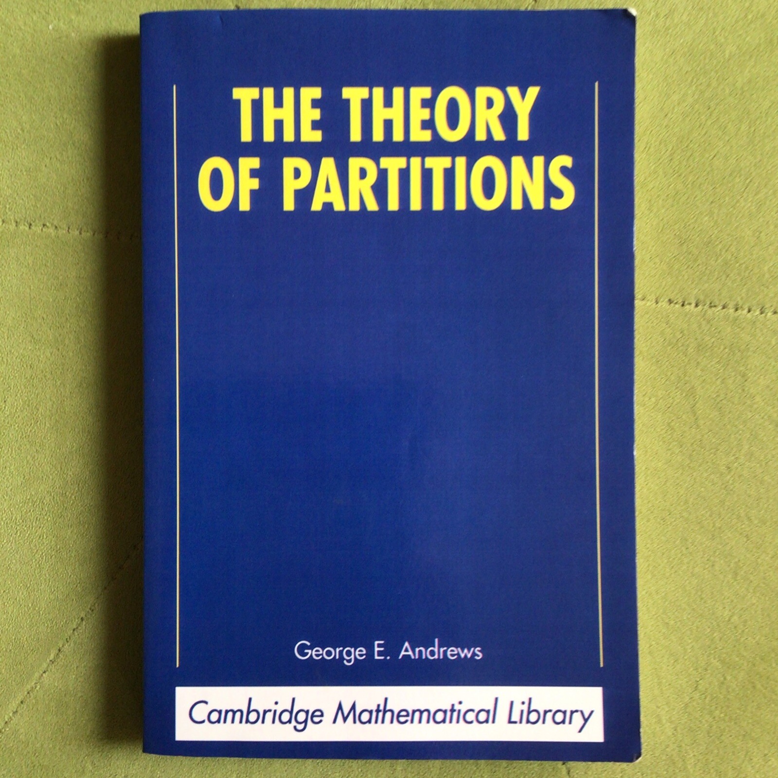 The Theory of Partitions by George E. Andrews (Paperback, 1998)