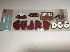 Jolee's Boutique Title Waves GUARD DOG 3d Scrapbook Sticker 10 pieces FREE SHIP