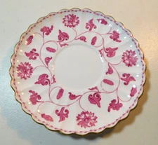 SPODE COPELAND "COLONEL PINK" PATTERN CREAM SOUP SAUCER (S) 7" MADE IN ENGLAND