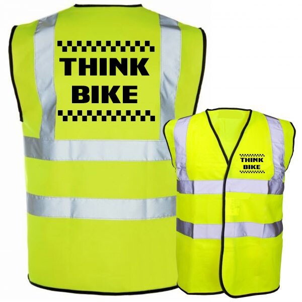 Think Bike Adult Hi-vis Vest Waistcoats Safety Vest Workwear Hi