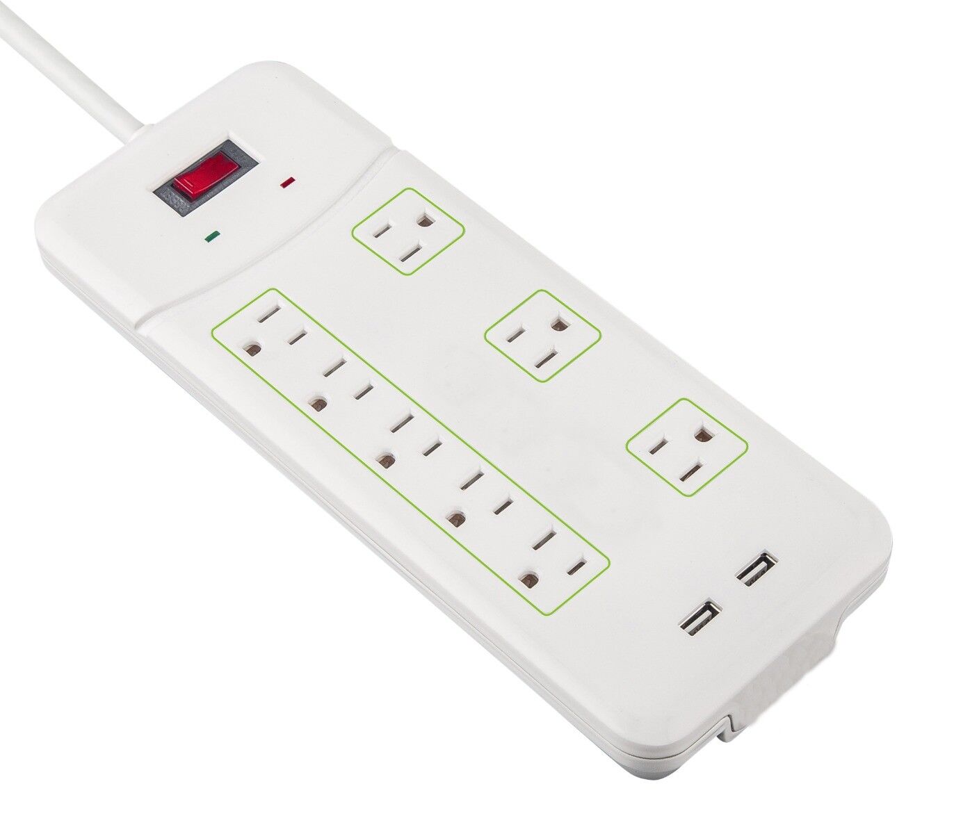 8 Outlet Sale SALE% OFF Power Strip Surge Protector with 900 USB Seattle Mall 15A 2 125V 3ft