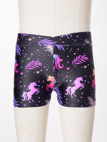 Kids Girls Boy-Cut Yoga Dance Shorts Gymnastics Sports Booty Bottoms Hot Pants - Picture 56 of 91
