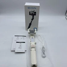 Phone Foldable Gimbal Stabilizer X2 Axis Extension Rod & Tripod With Light