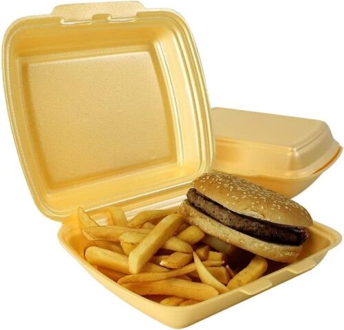 (Set di 10) Contenitore e coperchio grande scatola per alimenti da asporto scatola per hamburger Regno Unito - Foto 1 di 9