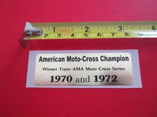 MAICO 1970 AND 1972 Gold American Moto-Cross Champion Tank sticker