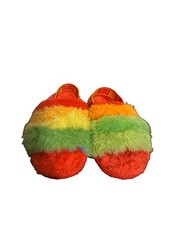 UGG Kids Fluff Yeah Slipper Slide Cali Collage Rainbow Size 10 Unisex