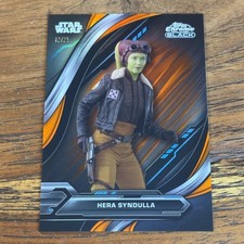 Hera Syndulla 2024 Topps Chrome Black Star Wars ORANGE 12/25 Refractor Card 12