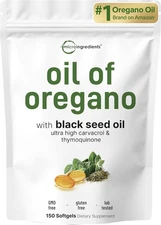 Micro Ingredients Oil of Oregano Softgels, 150 Count | 150 (Pack 1) 