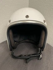Arthur Fulmer AF20 Vintage 1971 Original Motorcycle Helmet WHITE