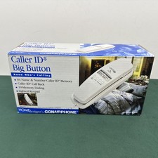 Conairphone CID100W Caller ID Big Button Corded Phone White NEW