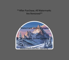 Snowy Mountain Sticker Waterproof Decal Outdoor Nature Travel Winter Gift NEW