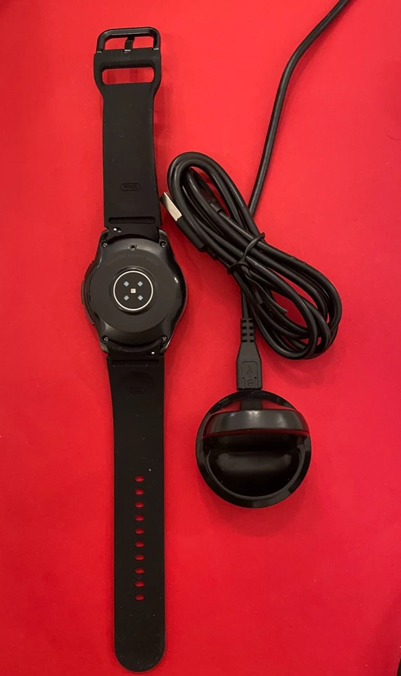 Samsung Galaxy Watch 2 SM-R810 42mm Edelstahlgehäuse Schwarz mit Armband Guter - Bild 2 von 4