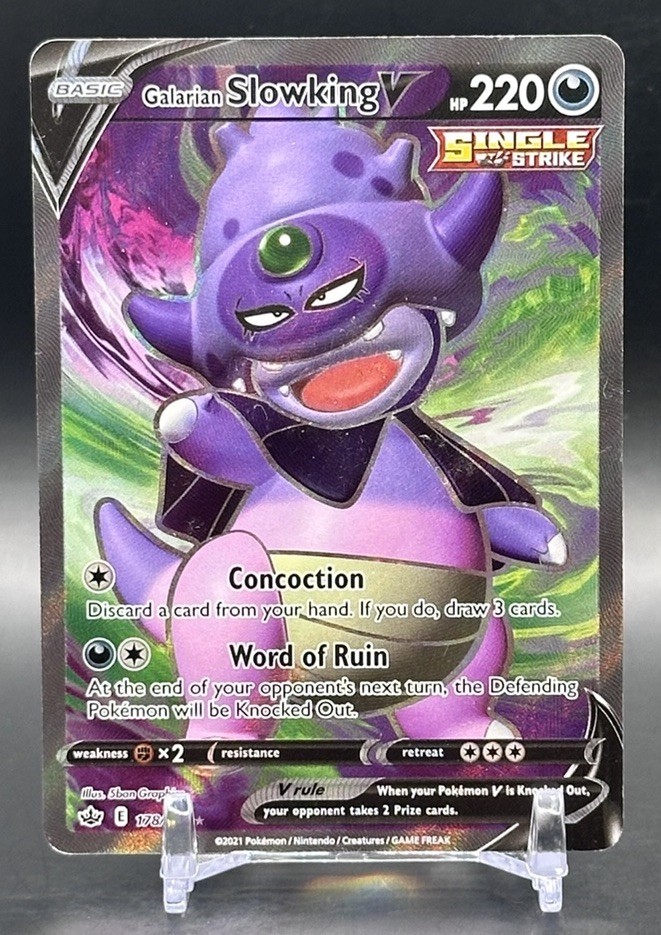 Galarian Slowking V (Full Art) 178/198 Pokemon TCG SWSH06: Chilling Reign NM
