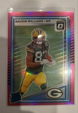 2025 Donruss Rated Rookie Savion Williams #318 Optic Preview Pink Prizm (RC)