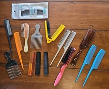 Vintage Goody and More Hair Picks Lifts Plastic Brushes Combs Lot of 16