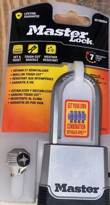 #ad Master Lock M176XDLH Resettable Weather Resistant Combination Lock w Backup Key $19.70