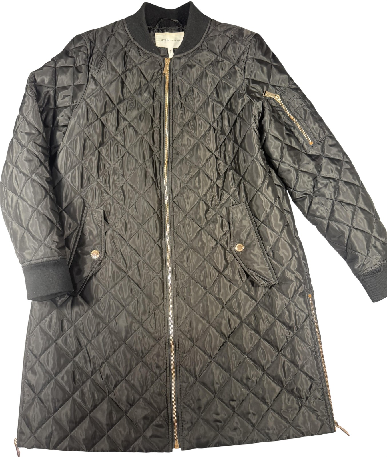 BCBGeneration Jacket Womens Medium Black Quilted … - image 1