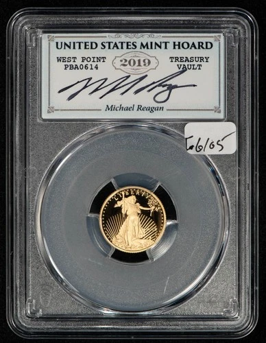 2019-W $5 1/10 oz Gold Eagle Proof Reagan WP Vault Hoard -PCGS PR 70 DCAM- G6105