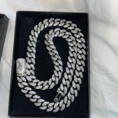 Fresh Cuban Link   white gold  ..(description)