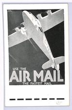 GB AVIATION ART Postcard *USE THE AIR MAIL* Aeroplane PINK BLOTTING Paper! XF140