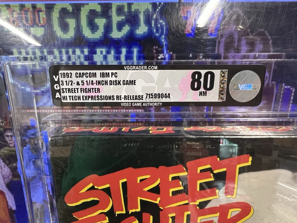 1992 IBM PC Street Fighter Graded VGA 80 NM Capcom Big Box NEW - Ken & Ryu Debut - Image 2 of 4